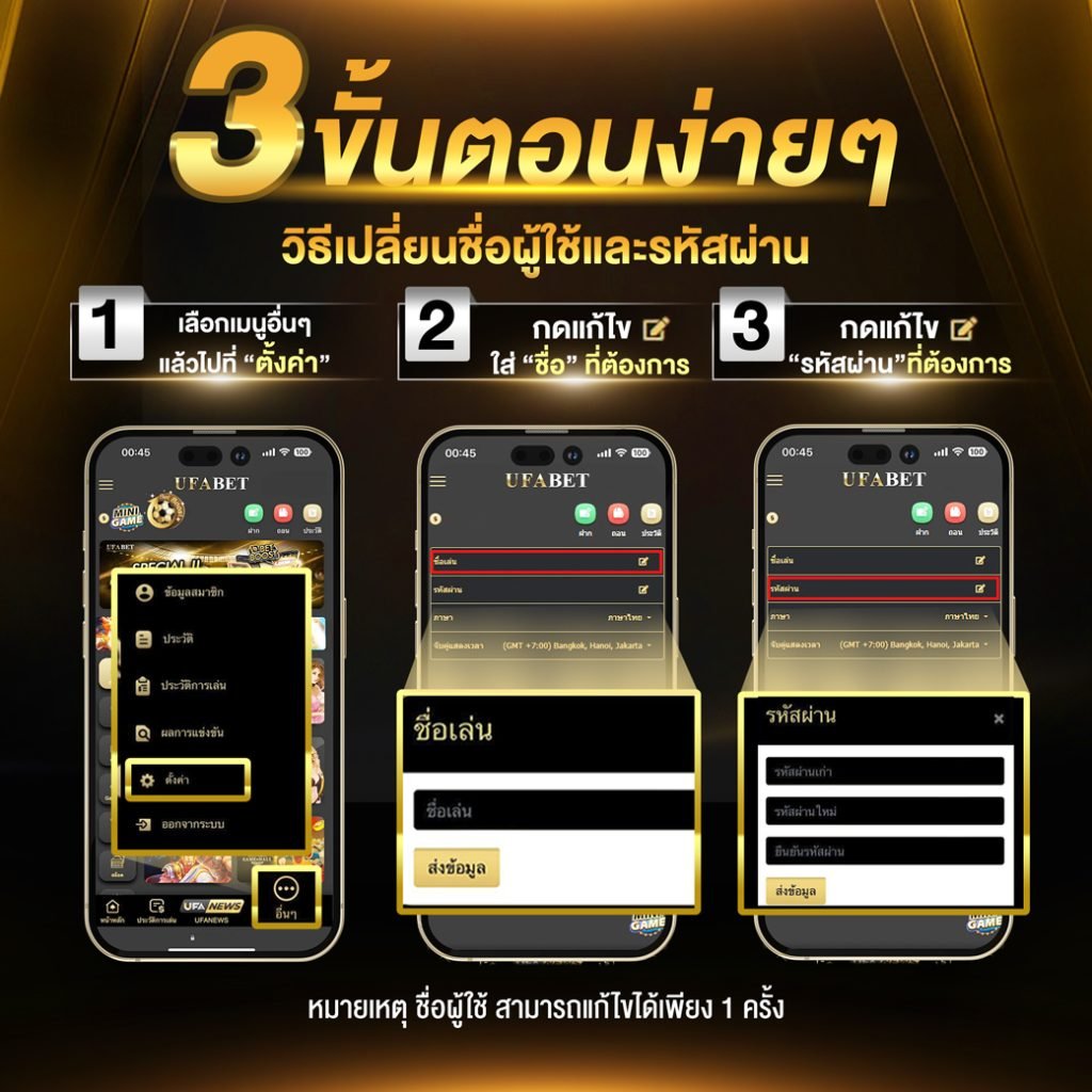 การแก้ไขรหัสผ่านและการตั้งชื่อเล่น การแก้ไขรหัสผ่านและการตั้งชื่อเล่น